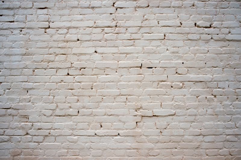Whitewashed Brick Wall Close-up